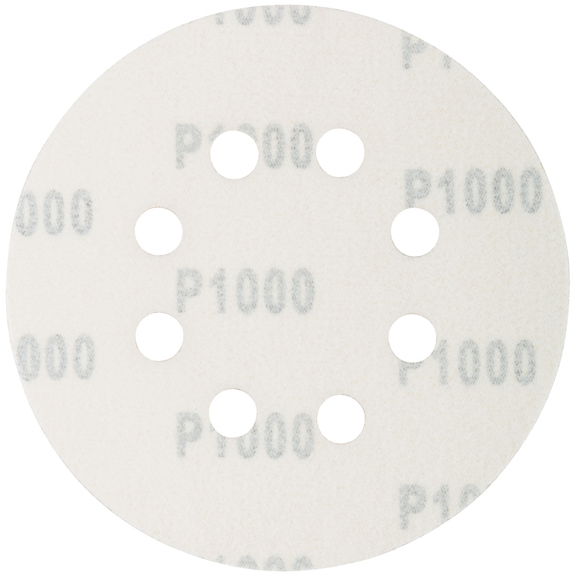 Круги абразивные шлифовальные перфорированные на ворсовой основе под "липучку" (Р1000, 125 мм, 5шт.), CUTOP Profi