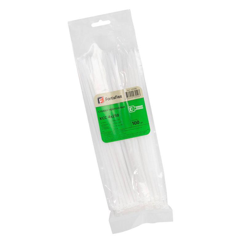 Хомут кабельный КСС 4х250 нейл. бел. (уп.100шт) Fortisflex 49398
