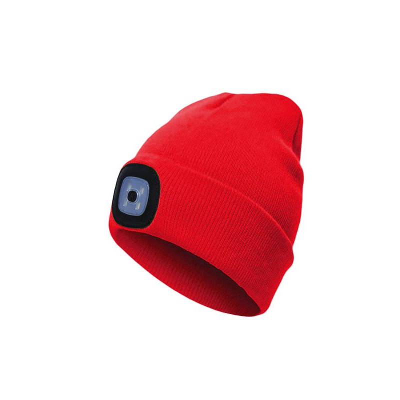 Фонарь-шапка 130Лм 3 режима 300мАч с клипсой красная (KOCHat2_red)