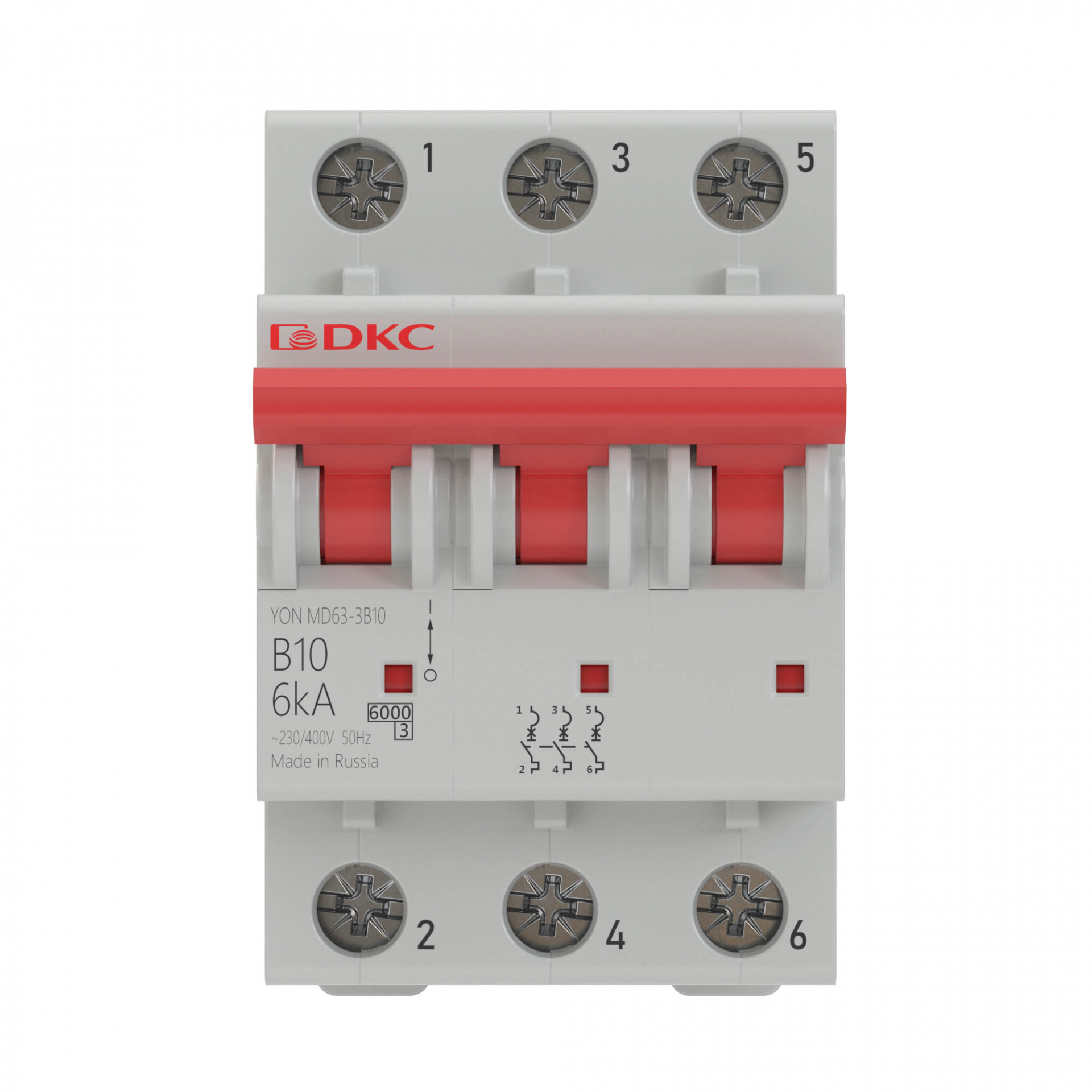 Выключатель автоматический модульный YON MD63-3D16-6 6kA (MD63-3D16-6)