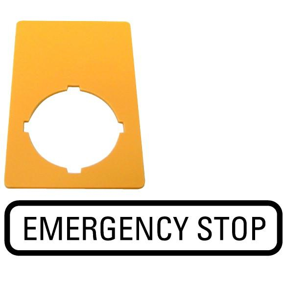 Знак аварийная остановка 50х33мм M22-XZK-GB99 желт. EATON 216472