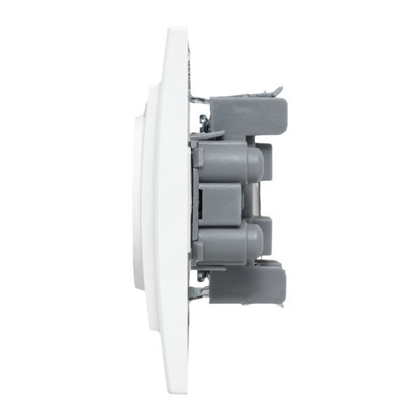 Розетка 2-м СП Минск 10А IP20 без заземл. защ. шторки бел. Basic EKF ERR10-102-100