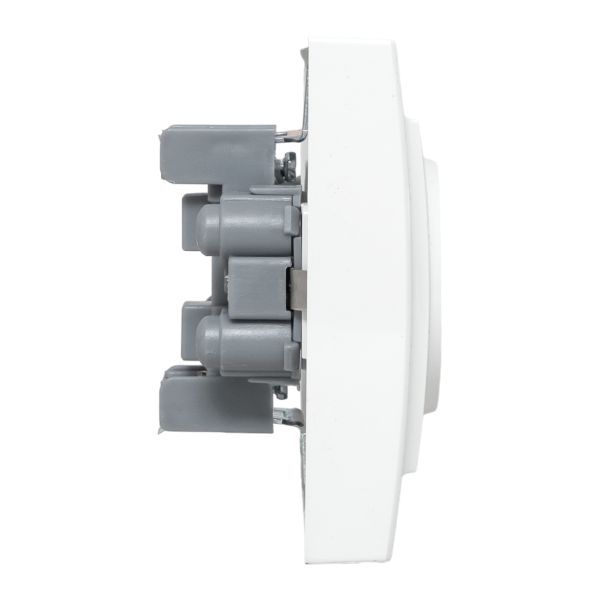 Розетка 2-м СП Минск 16А IP20 с заземл. защ. шторки бел. Basic EKF ERR16-128-100