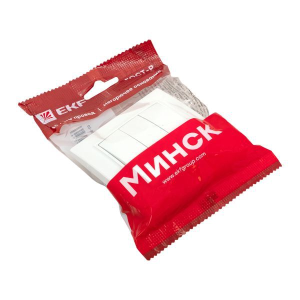 Выключатель 3-кл. СП Минск 10А IP20 бел. Basic EKF ERV10-024-10
