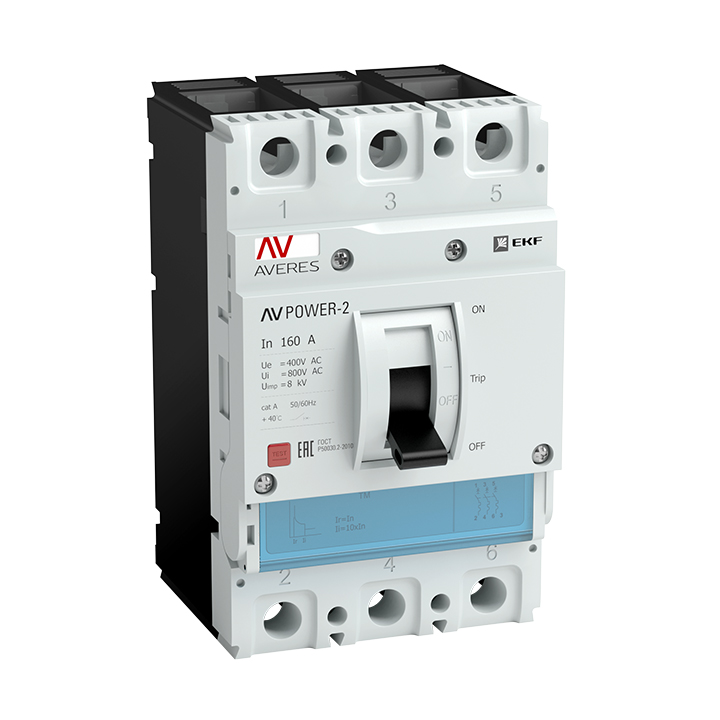 Автоматический выключатель AV POWER-1/3  10А 80kA TR EKF AVERES (mccb-13-10H-TR-av)