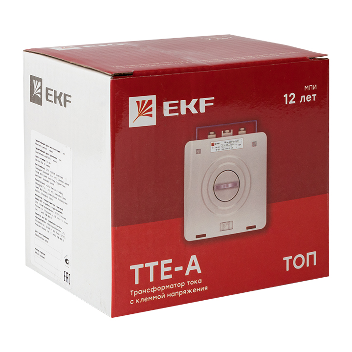 Трансформатор тока ТТЕ-A-600/5А с клеммой напряжения класс точности 0,5S EKF PROxima (tte-S-600-0.5S)