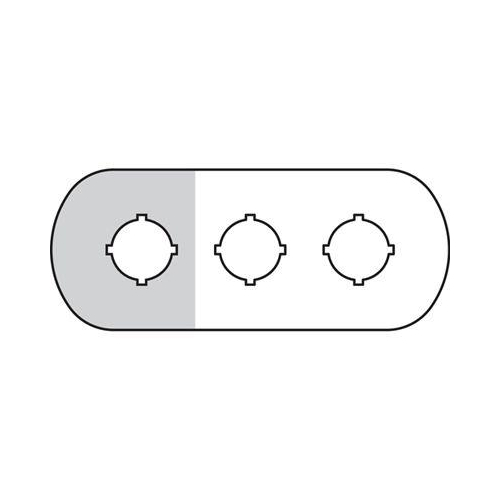 Шильдик MA6-1007 (3 места (1 желт)) для пластикового кнопочного поста