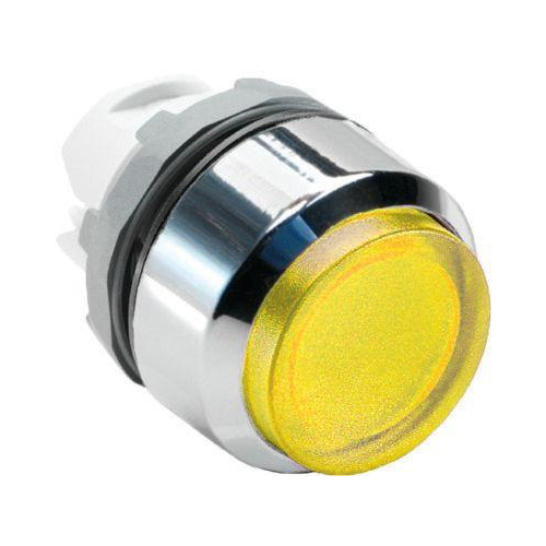 Кнопка MP4-21Y желтая выступающая (только корпус) с подсветкой с фиксацией