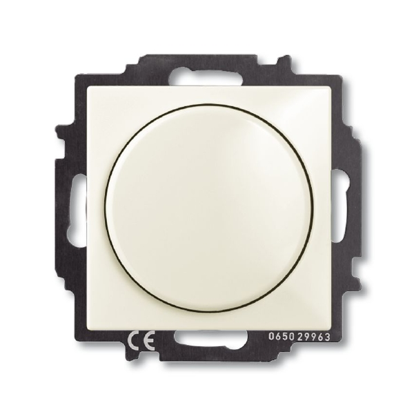 Механизм светорегулятора Busch-Dimmer с центральной платой (накладкой), 60-400 Вт, Basic 55, chalet-white