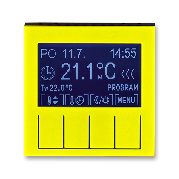 Терморегулятор ABB Levit универсальный программируемый жёлтый / дымчатый чёрный