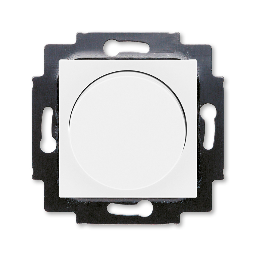 Светорегулятор ABB Levit поворотно-нажимной 60-600 Вт R белый / белый