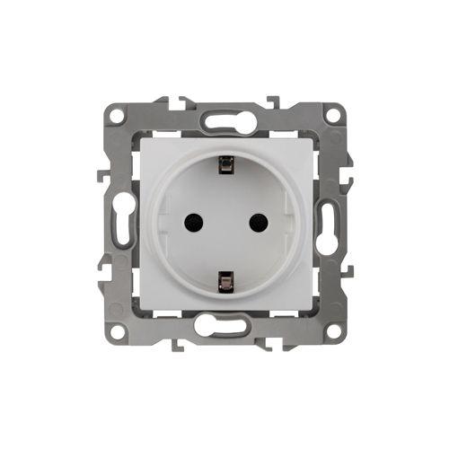 Механизм розетки 1-м СП Эра12 12-2101-01 16А IP20 16AX 250В 2P+E Schuko бел. Эра Б0014675