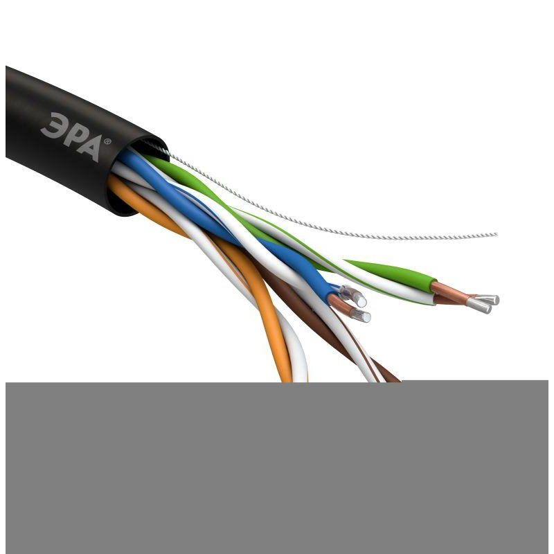 Кабель  UTP 4x2x24AWG Cat5e CCA PE OUTDOOR 305м SIMPLE (м) ЭРА Б0044436