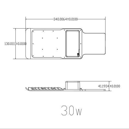 Светильник уличный 30Вт 3000Лм 5000К КСС 