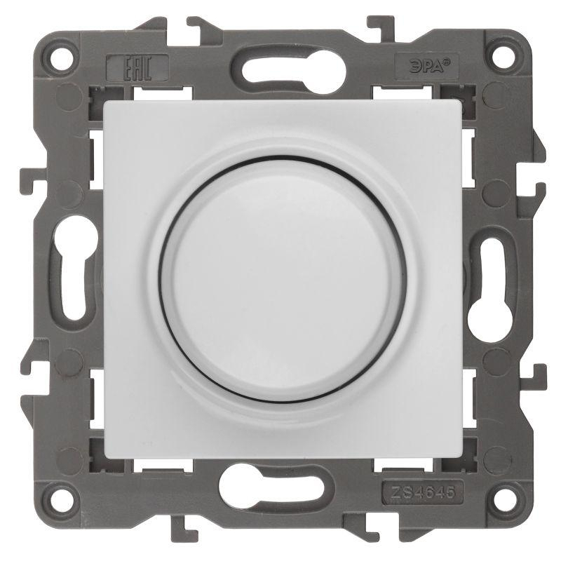 Светорегулятор поворотно-нажимной, 400ВА 230В, Эра Elegance, белый,14-4101-01 (Б0034339)