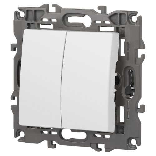 Выключатель 2-кл. СП Эра Elegance 14-1104-01 10А IP20 250В 10AX механизм бел. Эра Б0034229