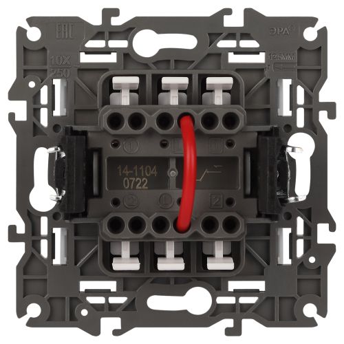 Выключатель 2-кл. СП Эра Elegance 14-1104-01 10А IP20 250В 10AX механизм бел. Эра Б0034229