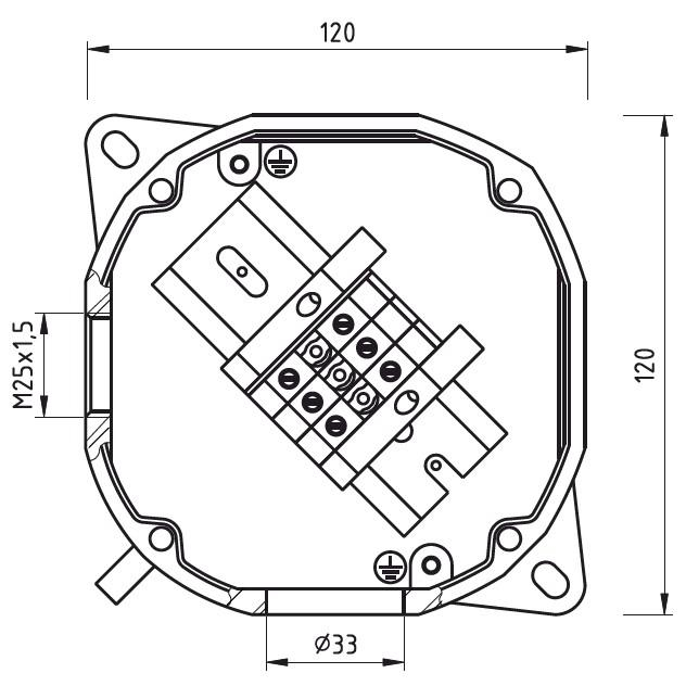 Коробка соединительная Extherm PTBO 1P/2D