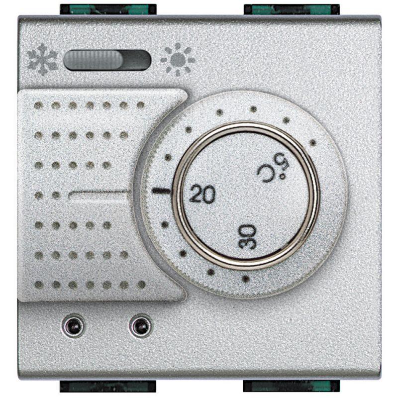Термостат электронный комнатный с переключателем "зима/лето" и релейным вых. на С-NO контакт 2А 250В 2мод. Leg BTC NT4442