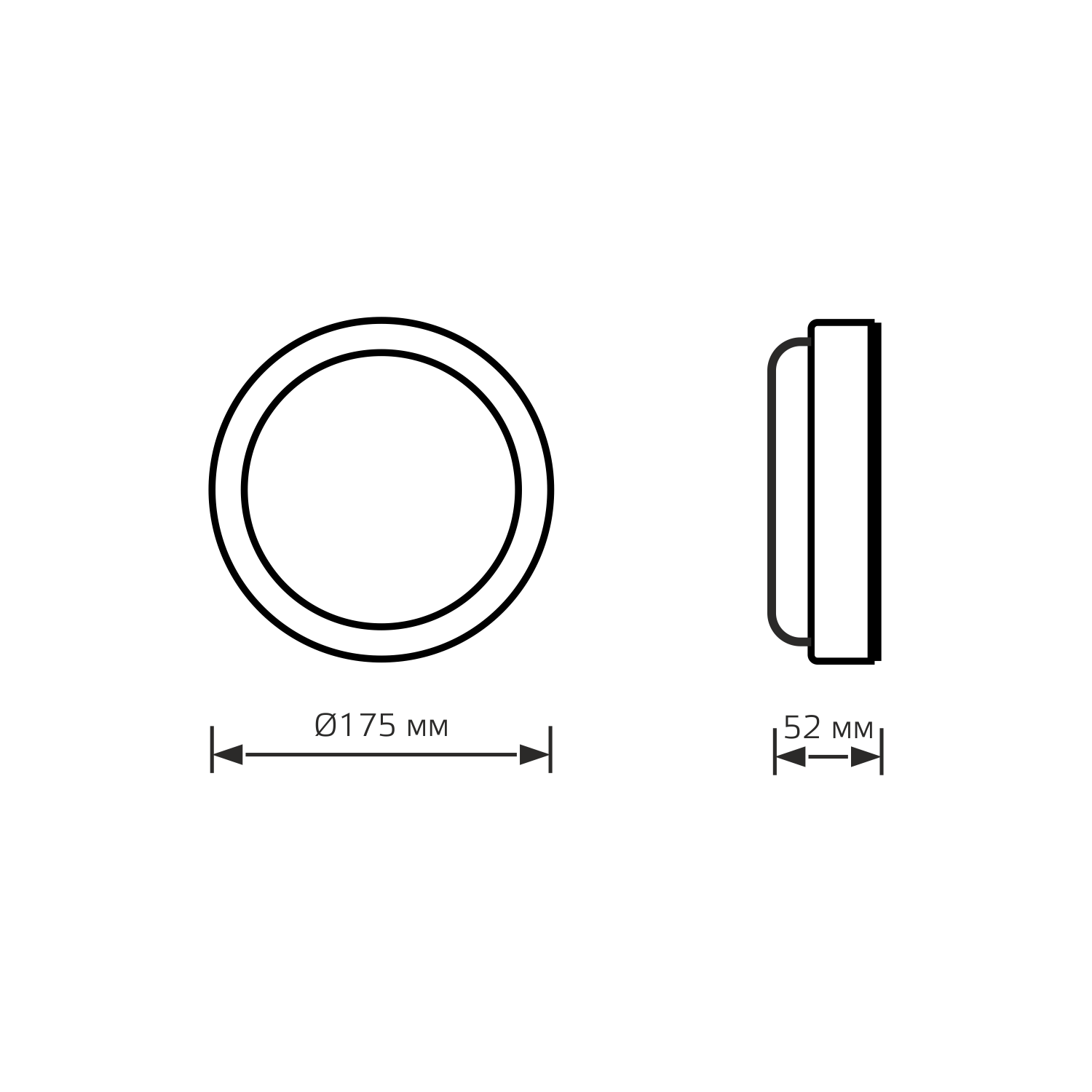 Светильник светодиодный ДБП-20 Вт 1680 Лм 6500K IP65 D175х52 мм ЖКХ круг Elementary Gauss (126411320)
