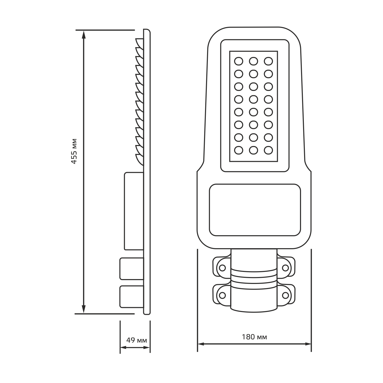 Светильник уличный светодиодный ДКУ-100 Вт 12000 Лм 5000K IP65 455х180х49 мм КСС Ш 120-260 В LED Qplus Gauss (629535300)
