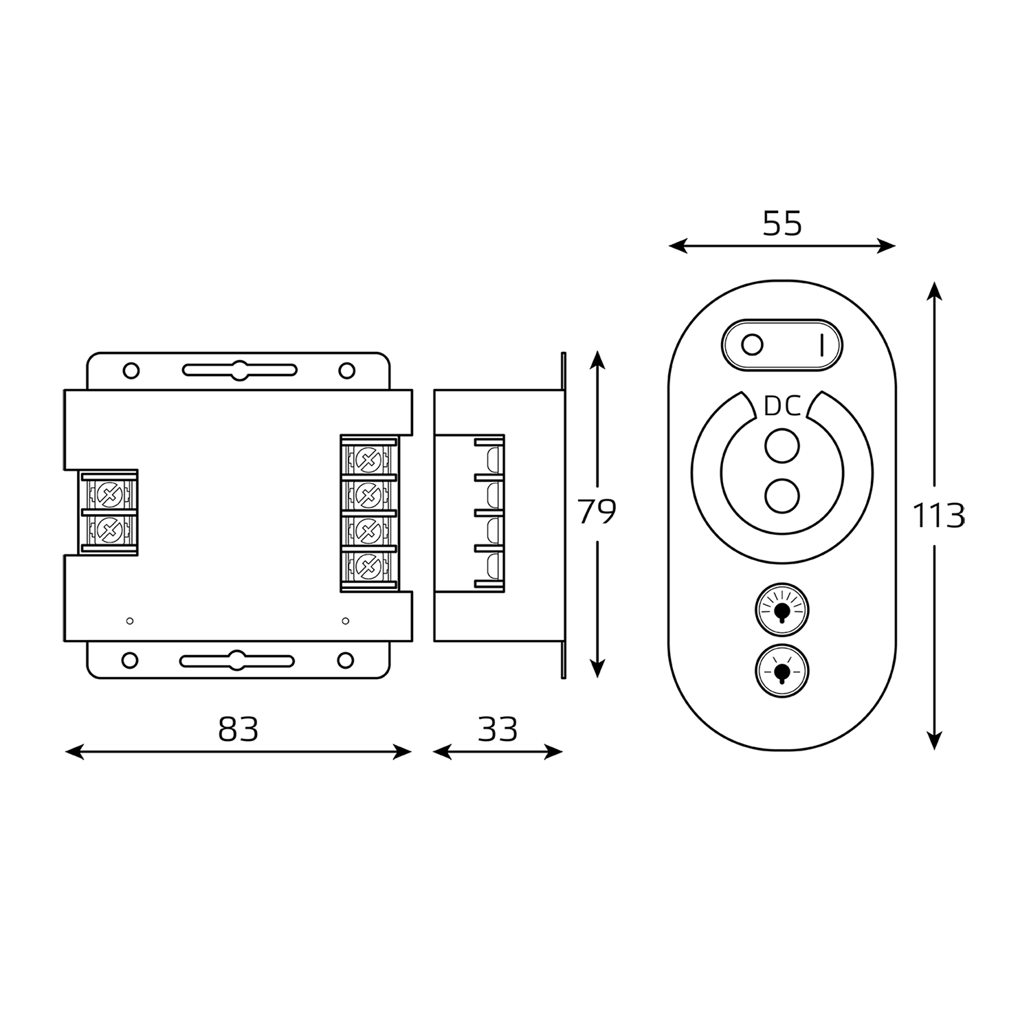 Диммер для светодиодной ленты LED 12 В 216 Вт Basic Gauss (BT601)