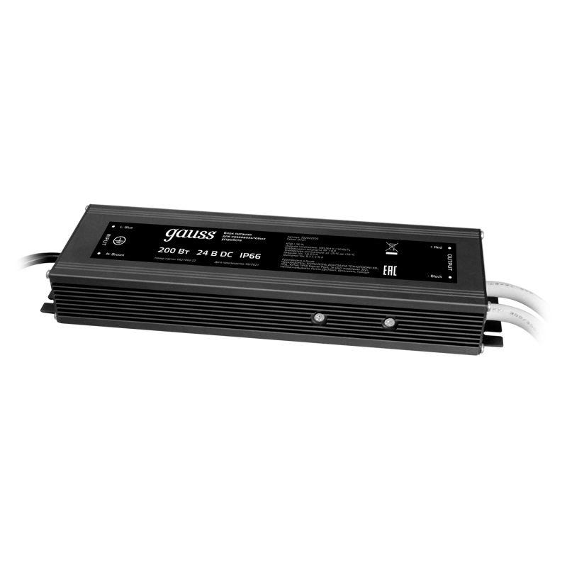 Блок питания (драйвер) для светодиодной ленты 200 Вт 24 В IP66 LED STRIP PS Gauss (202022400)