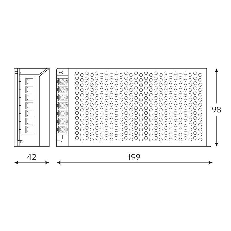 Блок питания (драйвер) для светодиодной ленты LED 12 В 150 Вт IP20 Basic Gauss