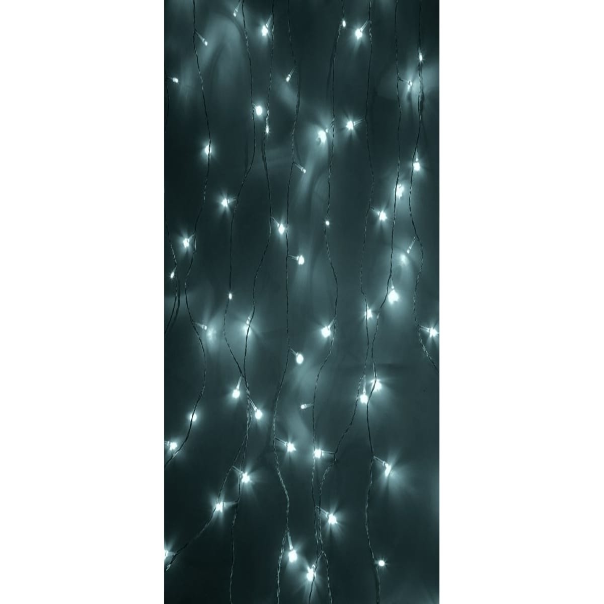 Гирлянда светодиодная, растяжка, "Светодиодный Дождь", свечение с динамикой, 8 режимов свечения, свет белый, 1,5х1 м.