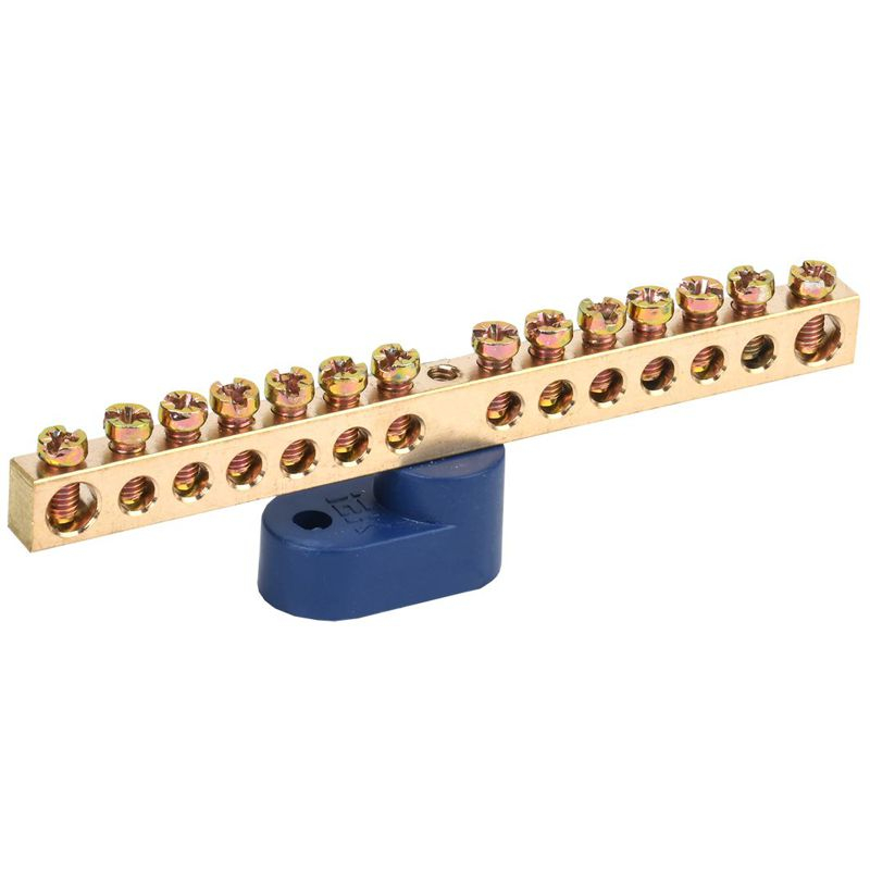 Шина N ноль на одном угловом изоляторе ШНИ-6х9-14-У1-С IEK