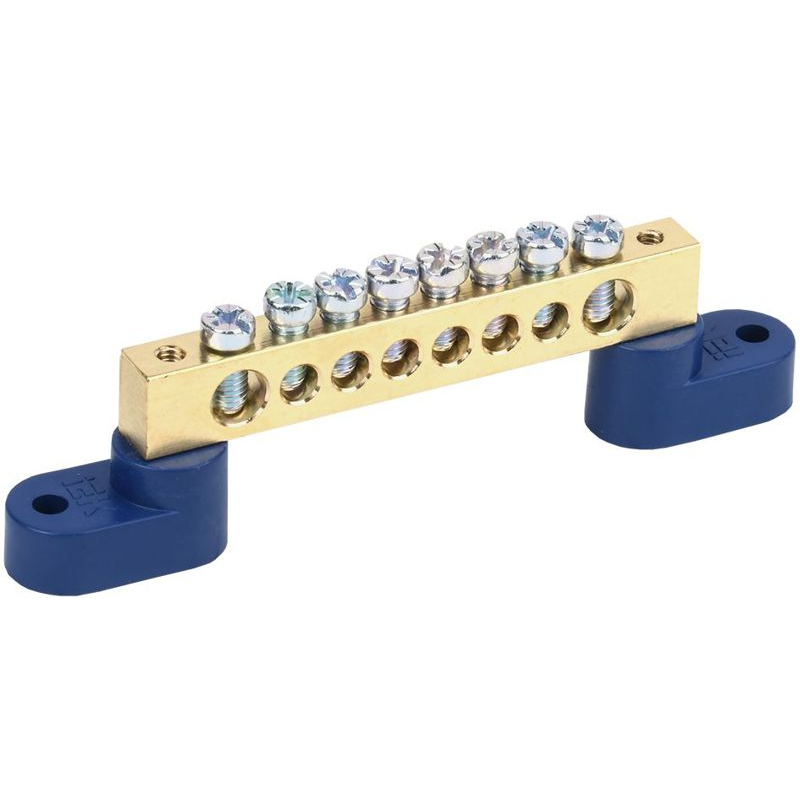 Шина N ноль на двух угловых изоляторах ШНИ-8х12-8-У2-С IEK