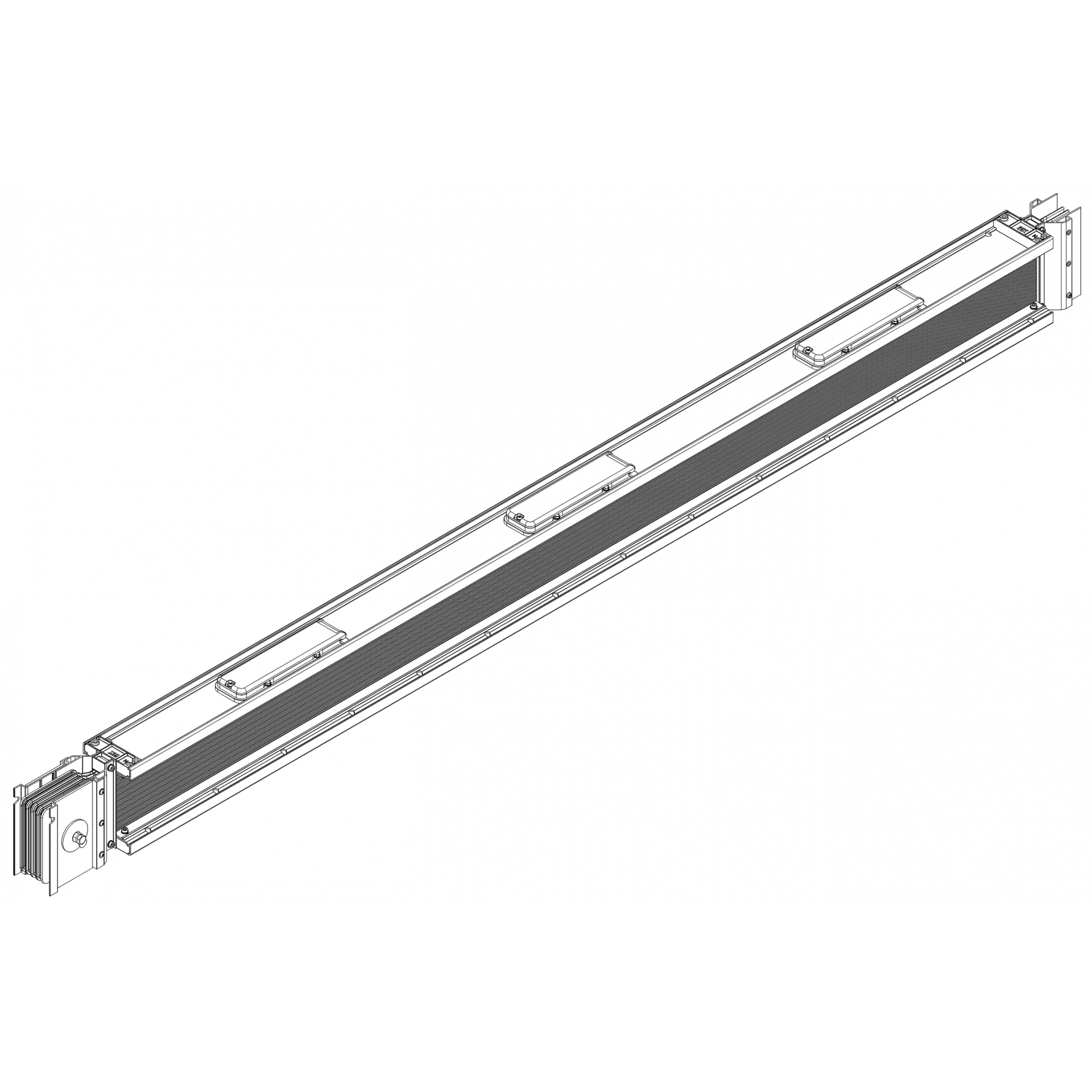LINEBAR Секция прямая распределительная 630А Al 3L+N+PER некрашеная IP55 2+0 IEK