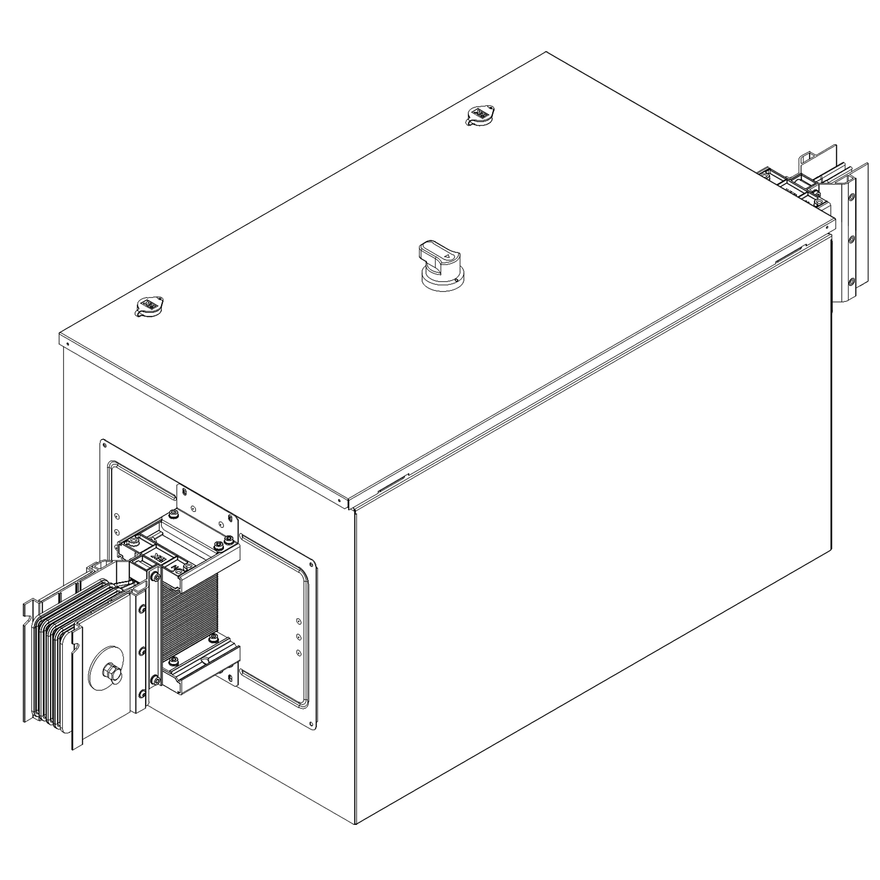 LINEBAR Секция центральная разрыва линии 630А Al 3L+N+PER IP55 транспортировочная IEK