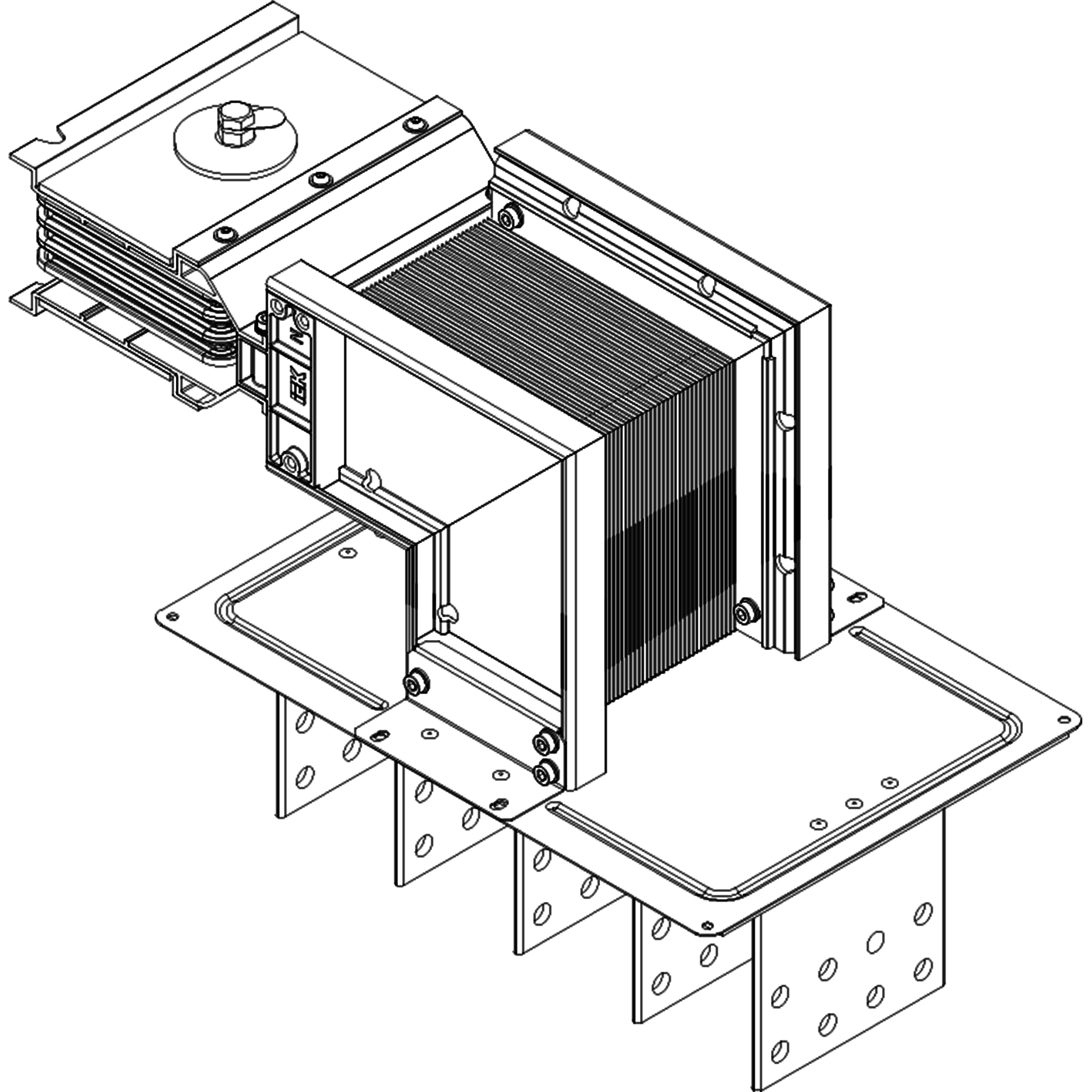 LINEBAR Секция фланцевая левая Тип1 1250А Al 3L+N+PER IP55 транспортировочная IEK
