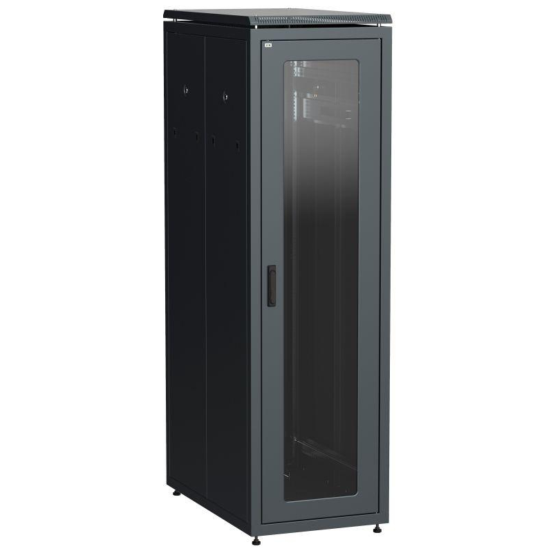 Шкаф сетевой 19дюйм  LINEA N 33U 600х1000мм стеклянная передняя дверь черн. ITK LN05-33U61-G