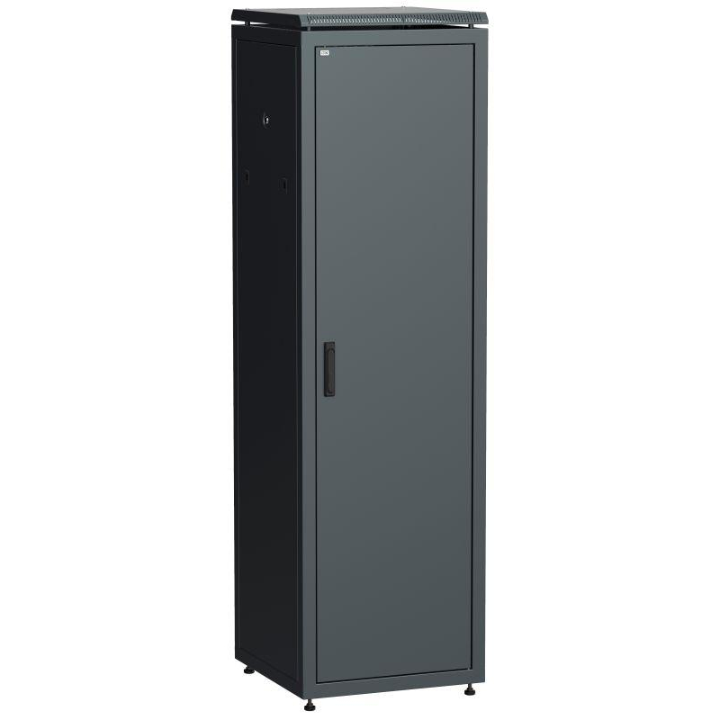 Шкаф сетевой 19дюйм LINEA N 38U 600х800мм металлическая передняя дверь черн. ITK LN05-38U68-M
