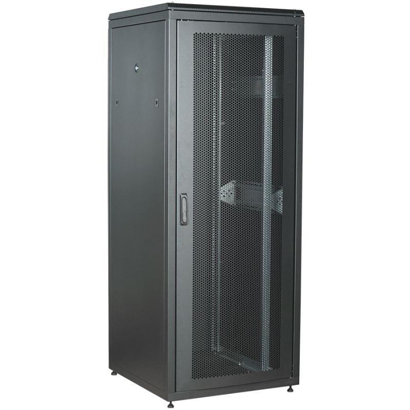 Шкаф сетевой LINEA N 33U 800х800мм перф. передняя дверь задняя металлическая черн. ITK LN05-33U88-PM
