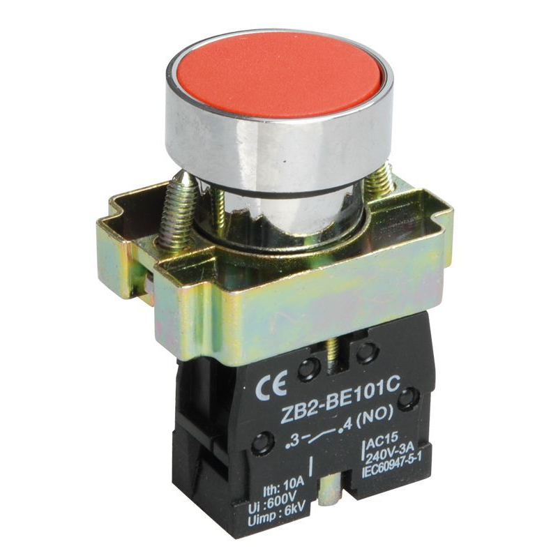 Кнопка управления LAY5-BA41 без подсветки красная 1NO IEK