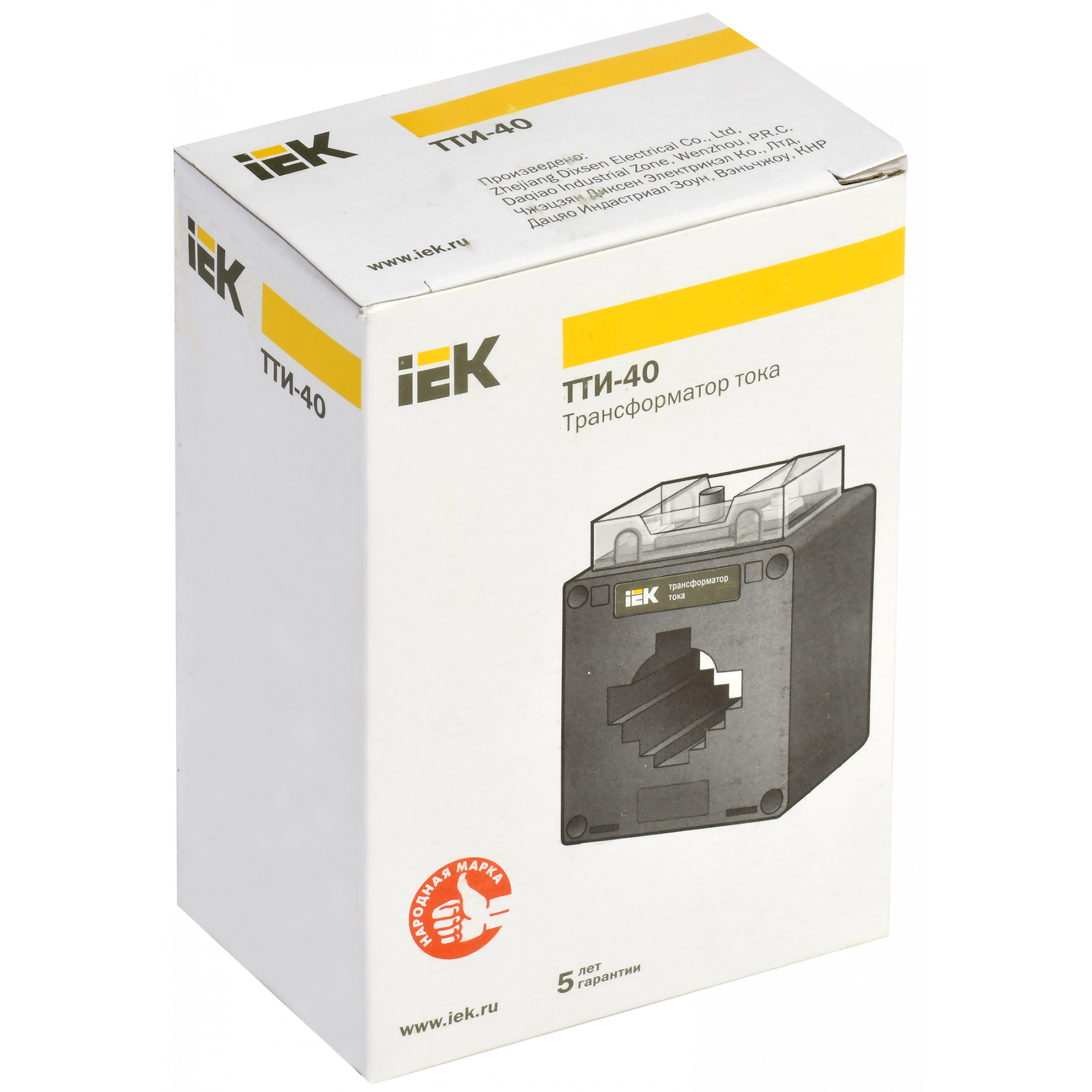 Трансформатор тока ТТИ-40 600/5А 5ВА класс 0,5S IEK