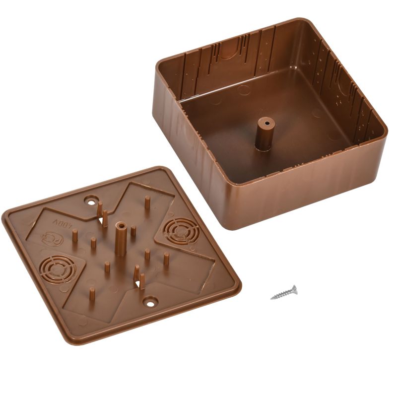 Коробка распаячная КМ41221-05 для открытой проводки безгалогенная (HF) 100х100х44мм дуб IEK