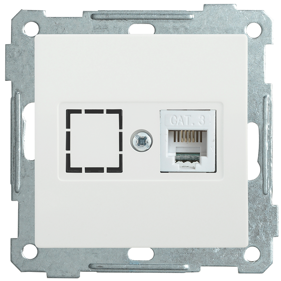 РK10-1-Б Розетка компьютерная RJ45 Cat5e BOLERO белый IEK