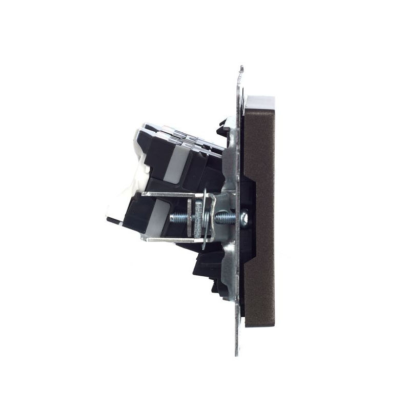 BRITE Розетка компьютерная двойная RJ45 кат.5E РК10-2-БрТБ темная бронза IEK