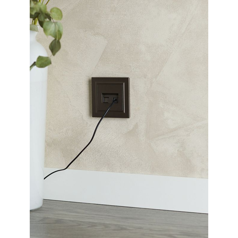 BRITE Розетка компьютерная двойная RJ45 кат.5E РК10-2-БрТБ темная бронза IEK