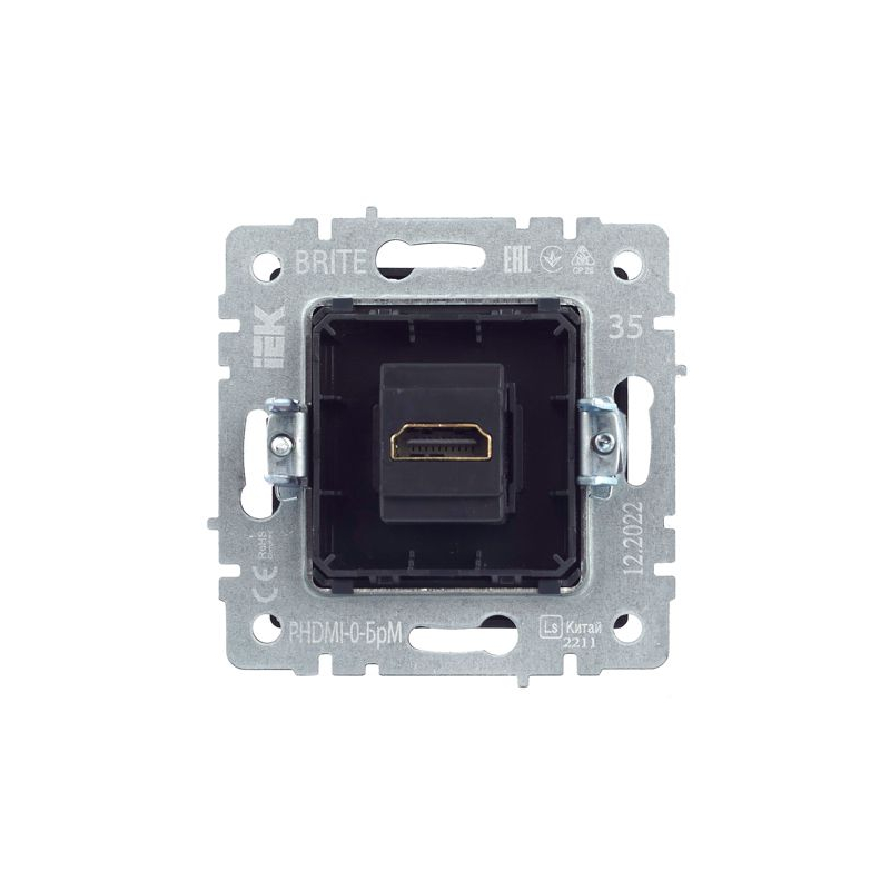BRITE Розетка HDMI РHDMI-0-БрМ маренго IEK