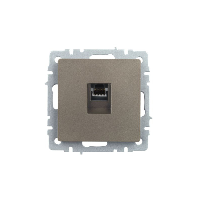 BRITE Розетка компьютерная RJ45 кат.5E РК10-БрШ шампань IEK