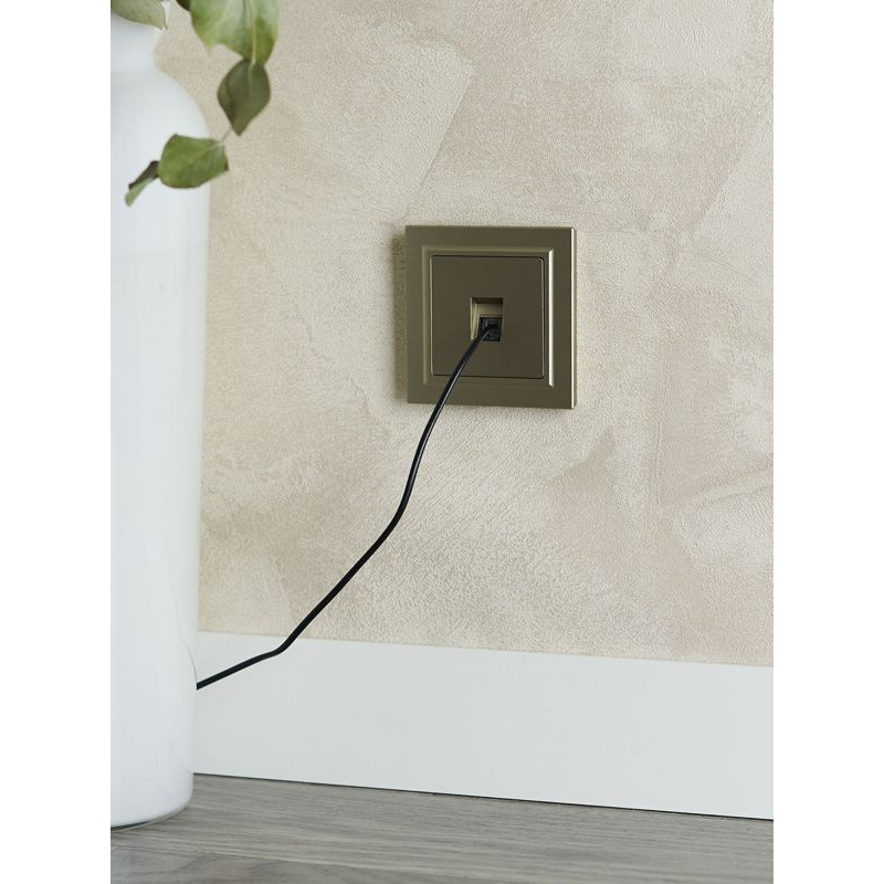 BRITE Розетка компьютерная RJ45 кат.5E РК10-БрШ шампань IEK