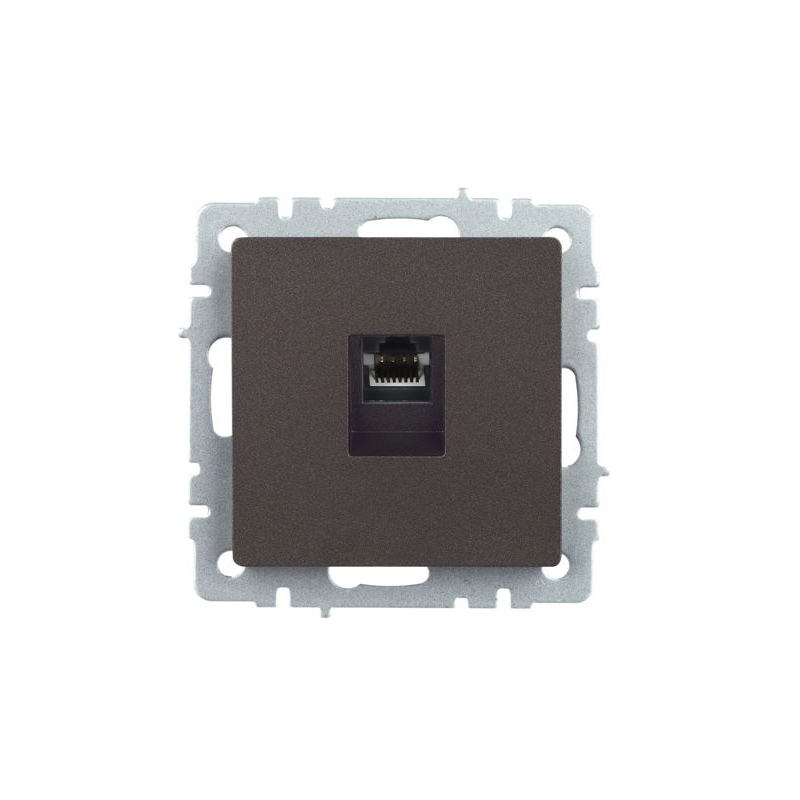 BRITE Розетка компьютерная RJ45 кат.5E РК10-БрТБ темная бронза IEK