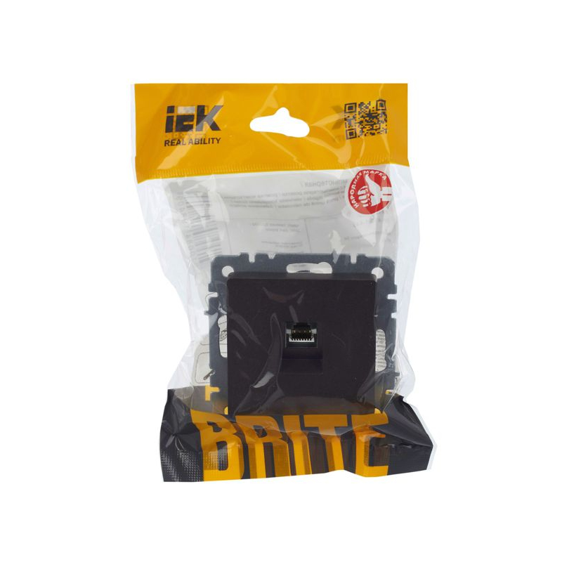 BRITE Розетка компьютерная RJ45 кат.5E РК10-БрТБ темная бронза IEK