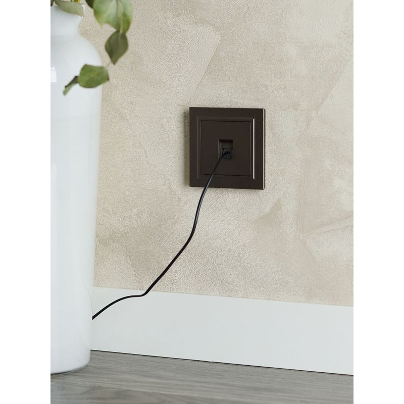 BRITE Розетка компьютерная RJ45 кат.5E РК10-БрТБ темная бронза IEK