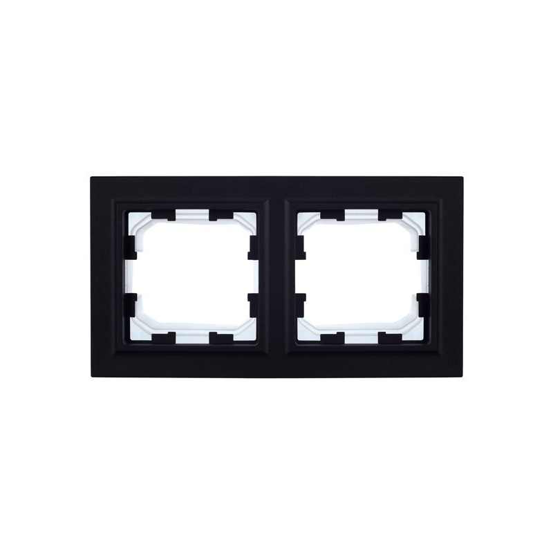 BRITE Рамка 2-местная IP44 РУ-2-БрЧ-44 черный IEK